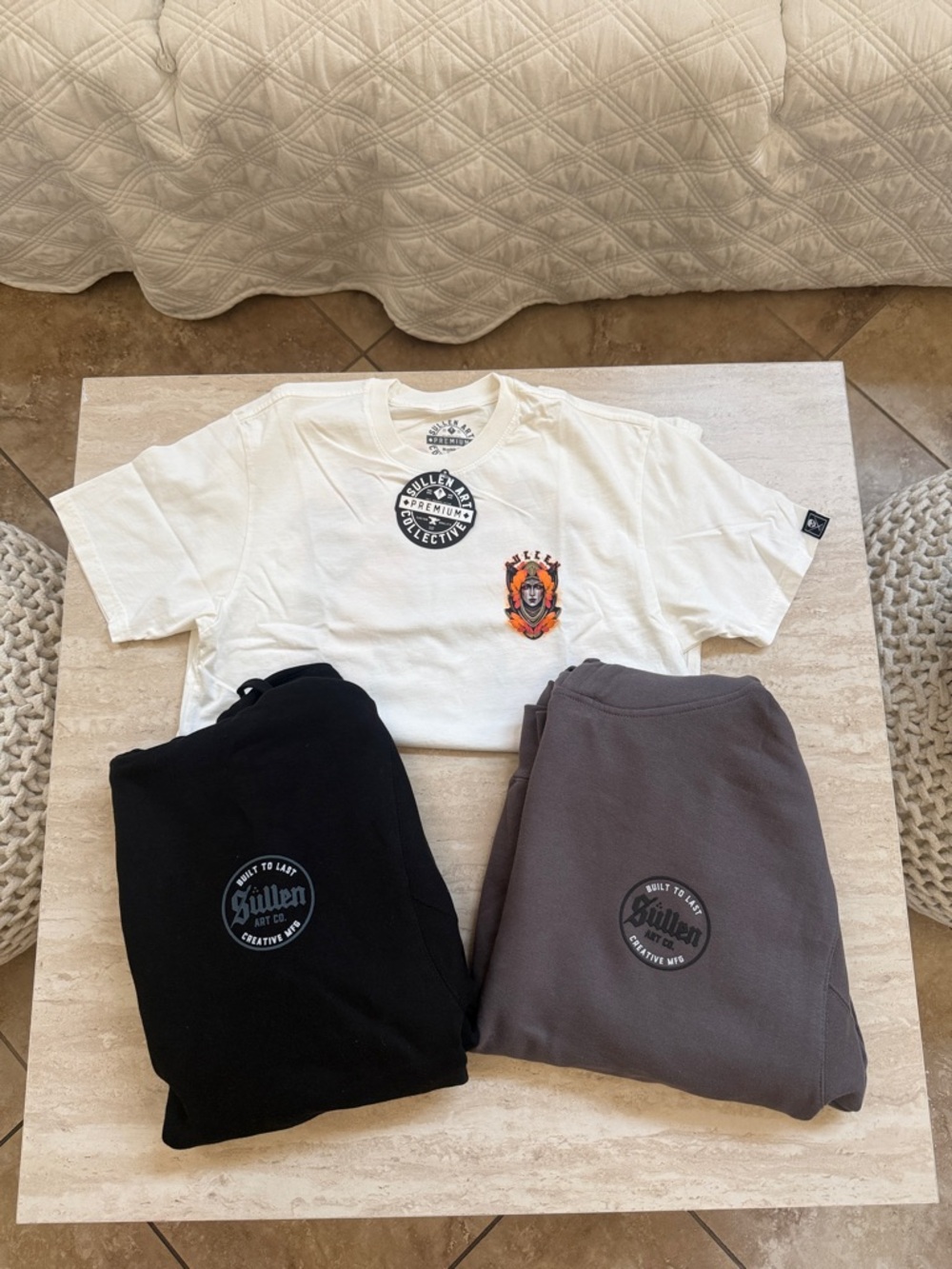 Sullen White Logo Tee & 2 Sullen Hoodies - BUNDLE - NWT - Medium